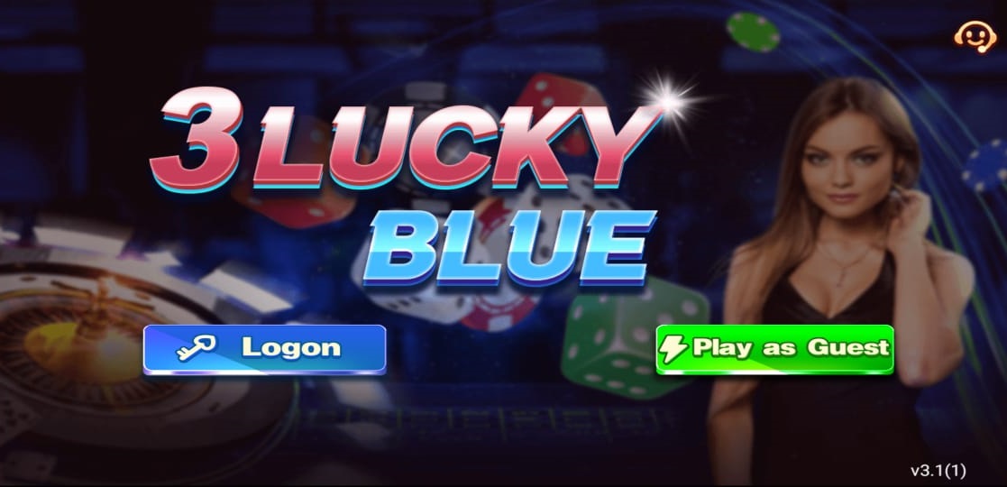 3 Lucky Blue Banner